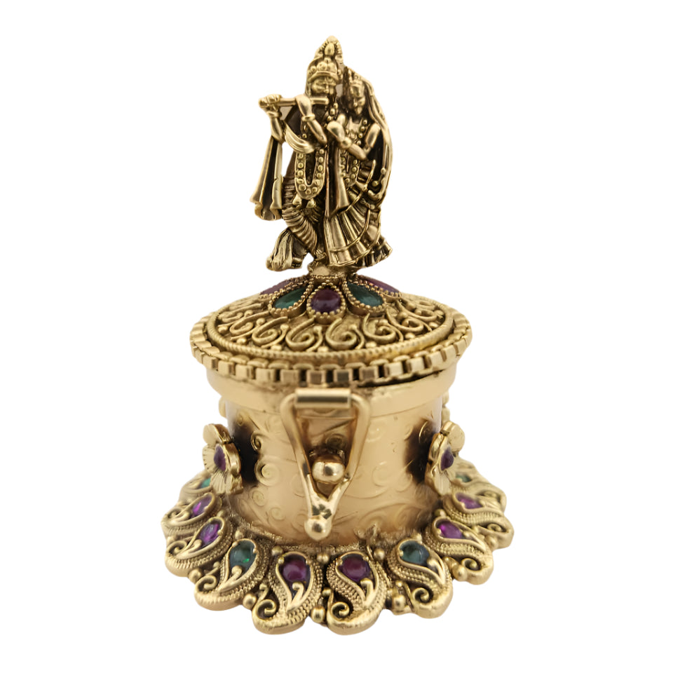 Radha Krishna Small Kumkum Box