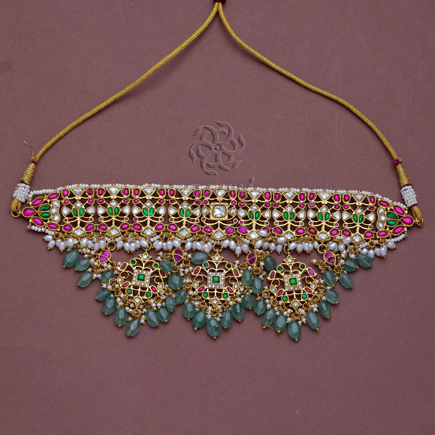 Bridal Choker with drop pendants