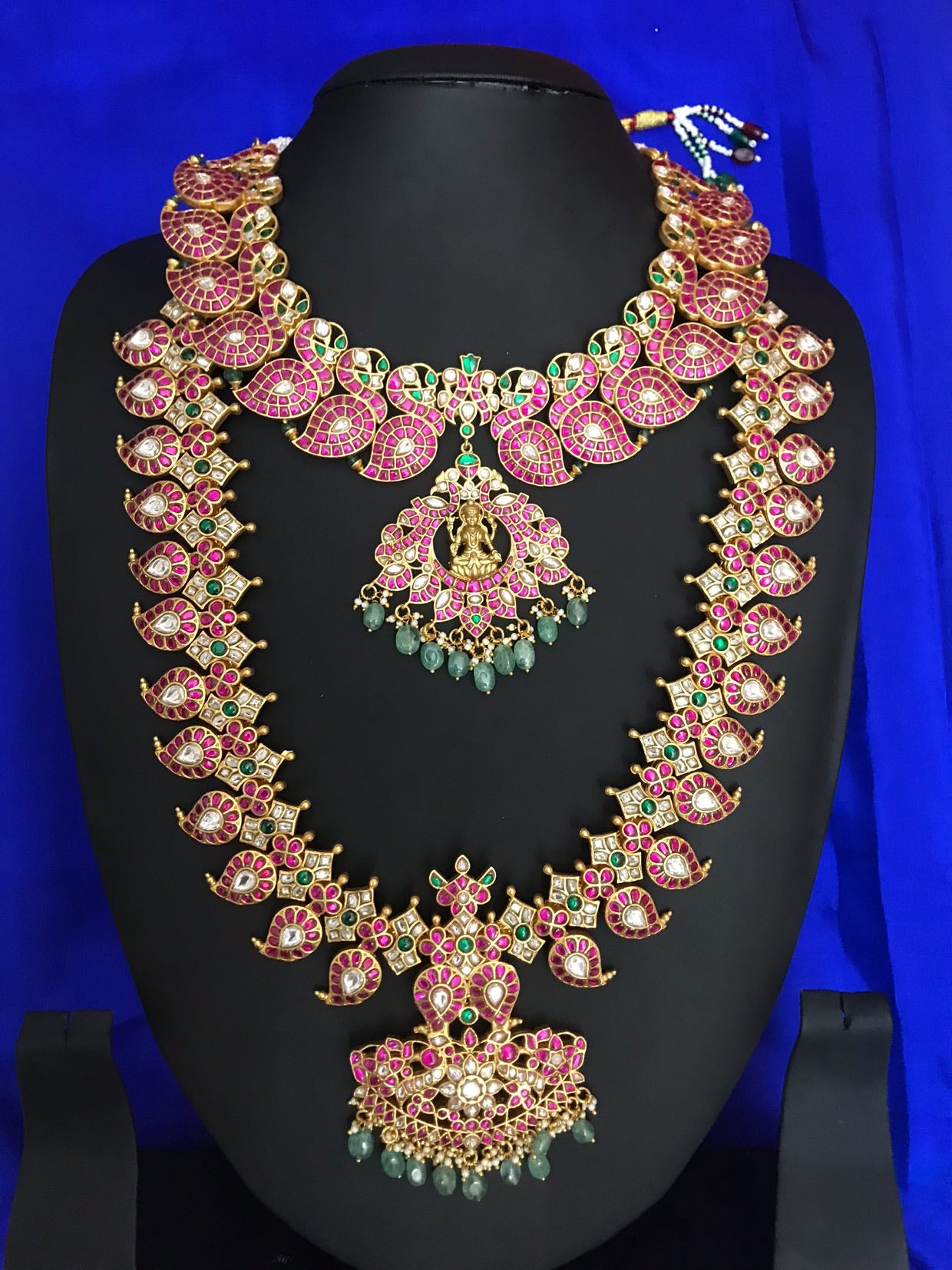 Hamsa Mango Necklace in jadau kundan