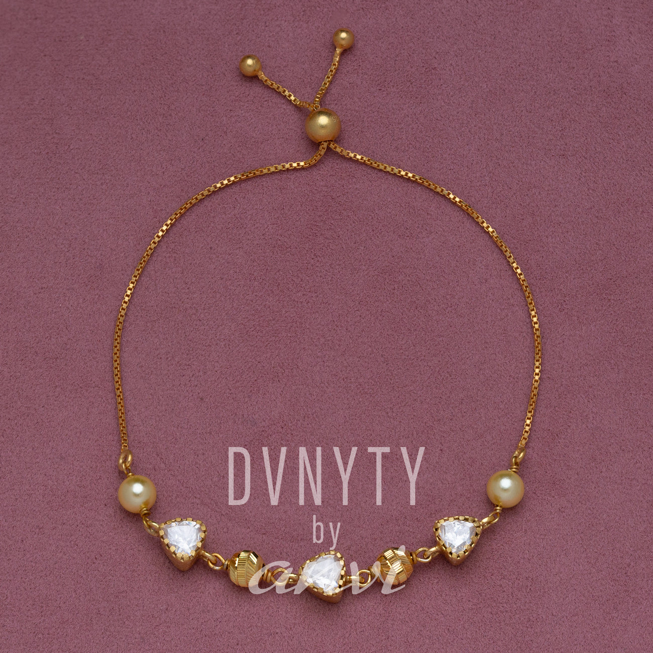 DVNYTY 925 Silver Adjustable Moissanite Bracelet