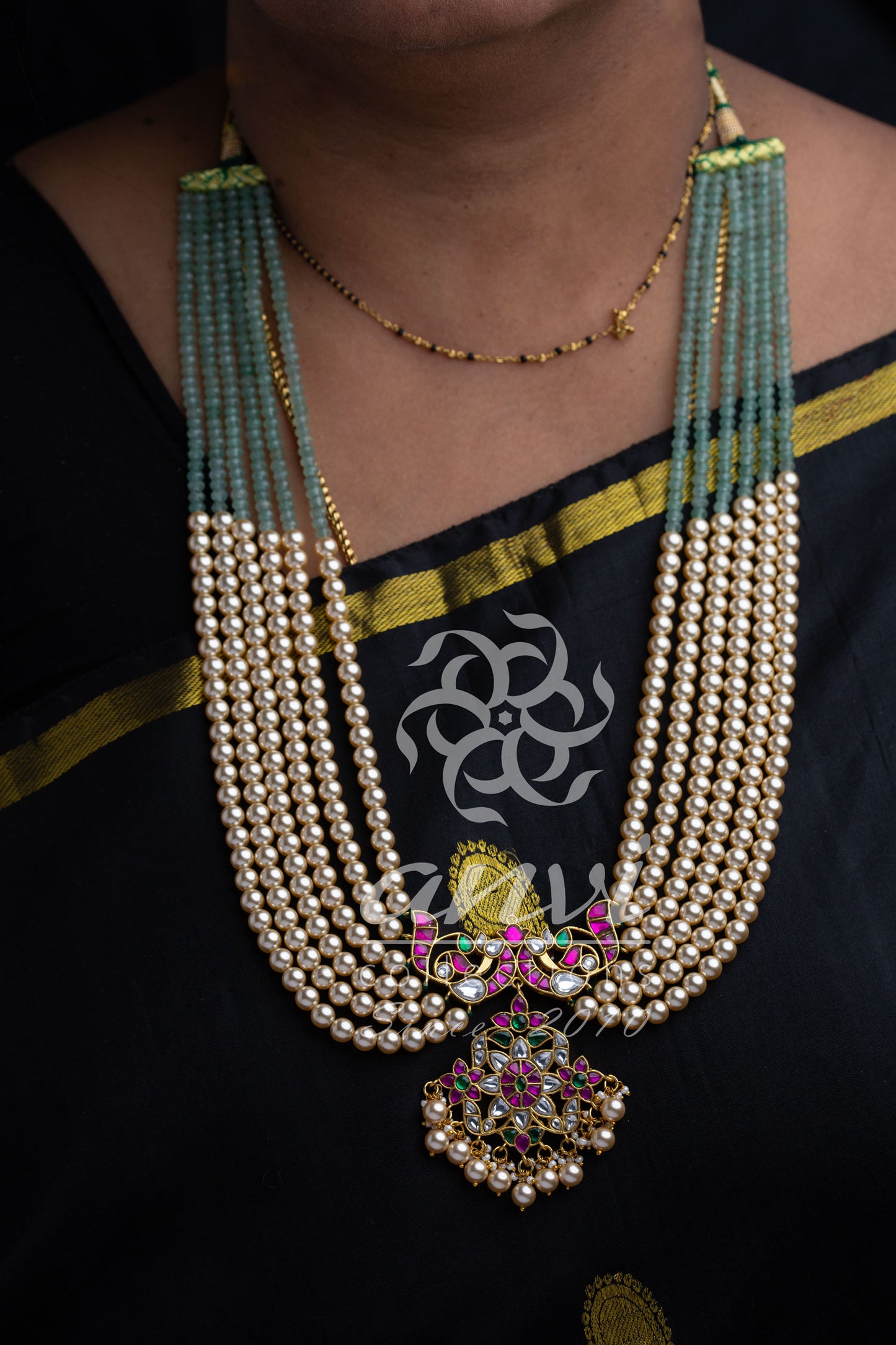 Pearls & Strawberry Beads Rani Haar