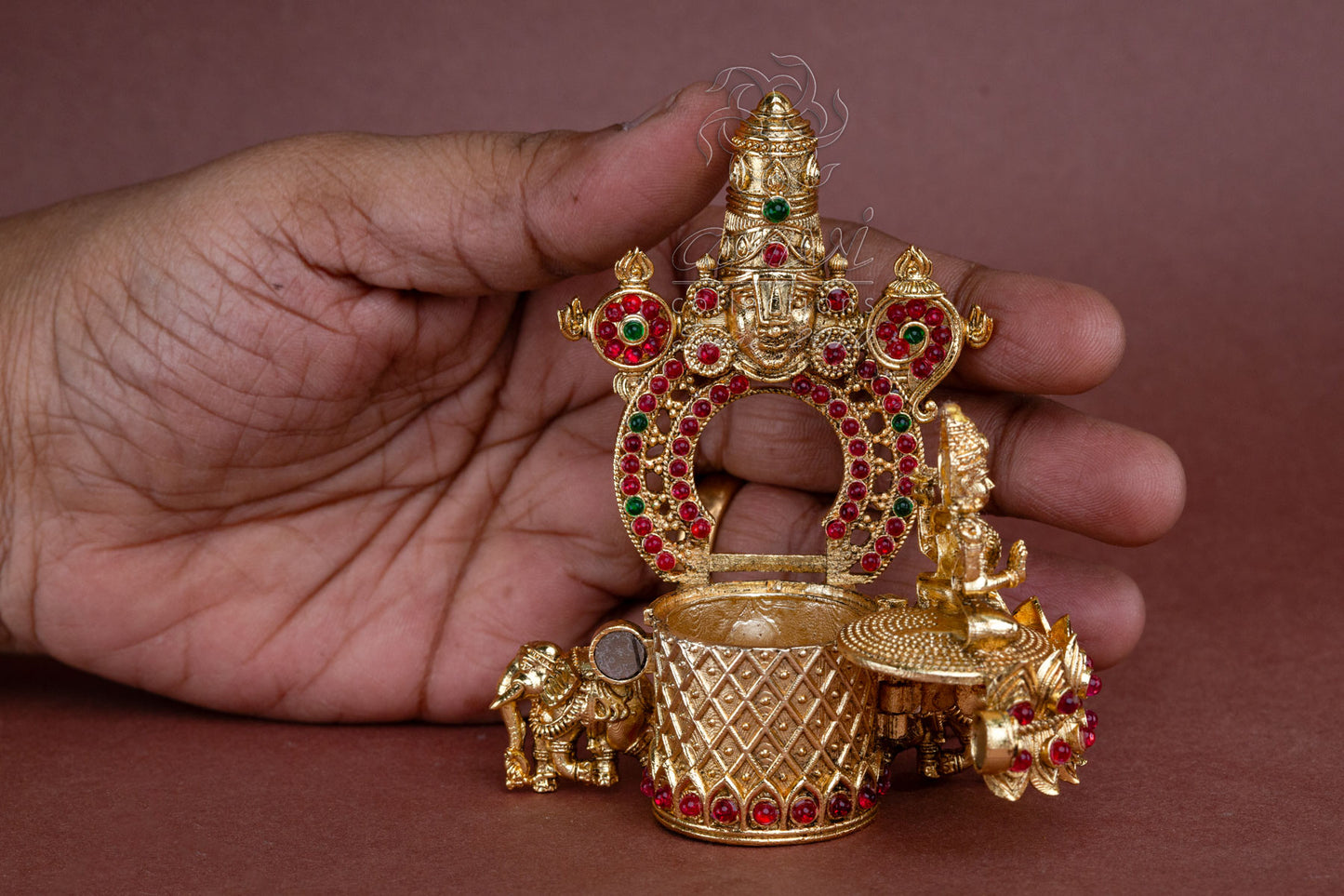 Balaji Elephant Tall Sindoor Box