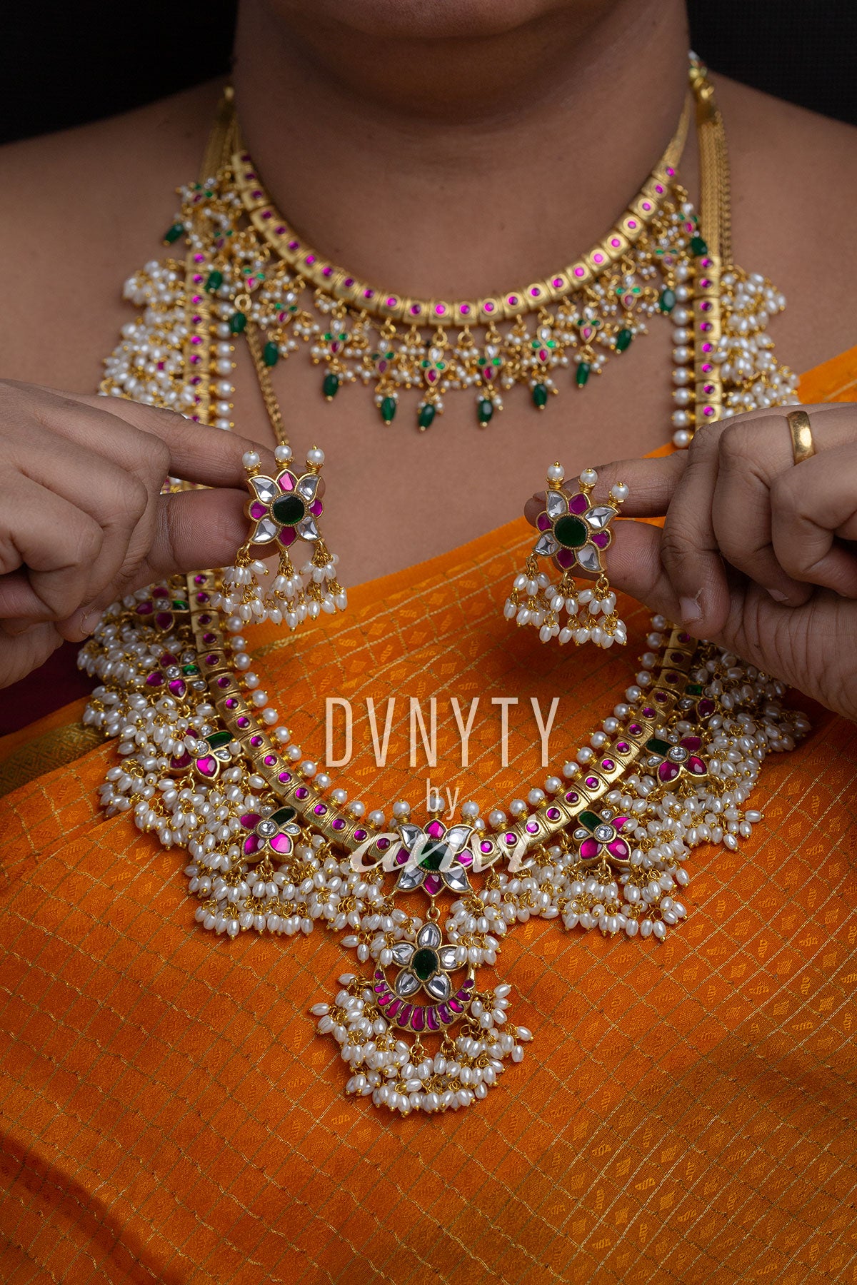 DVNYTY 925 Silver Guttapusala Long Haaram