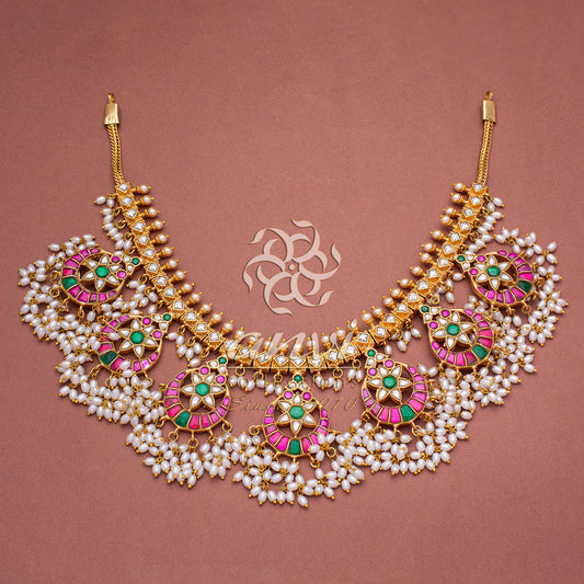 Chandbali Guttapusala Short Necklace