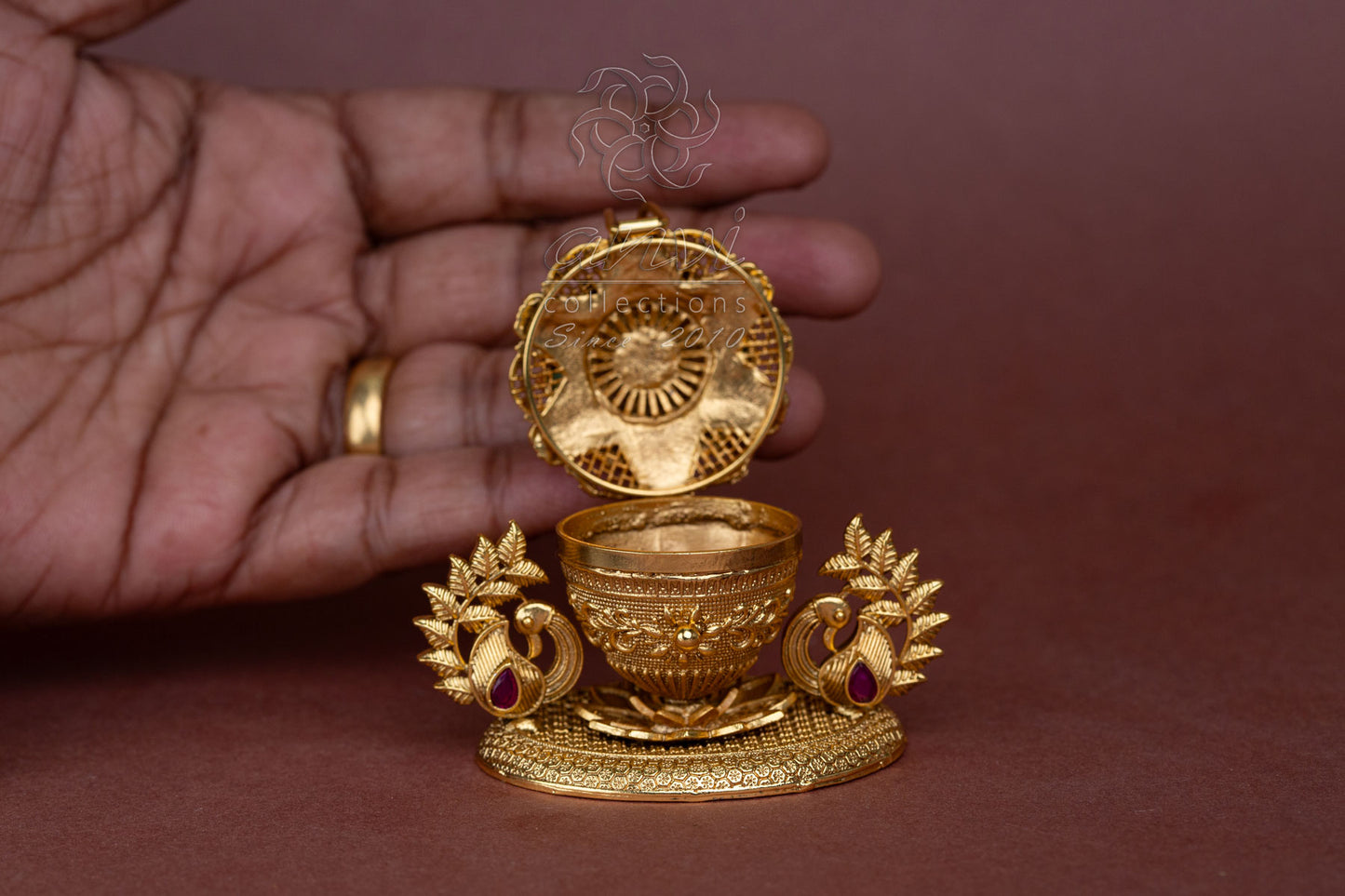Shri Ganesh Peacock Sindoor Box