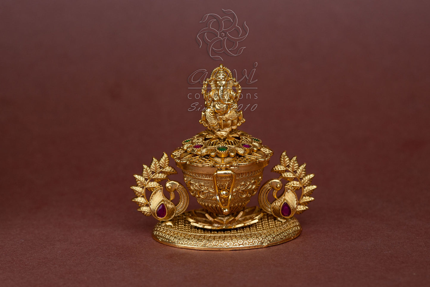 Shri Ganesh Peacock Sindoor Box
