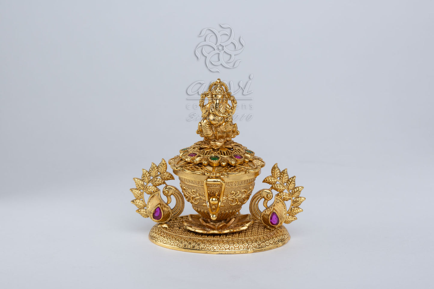 Shri Ganesh Peacock Sindoor Box
