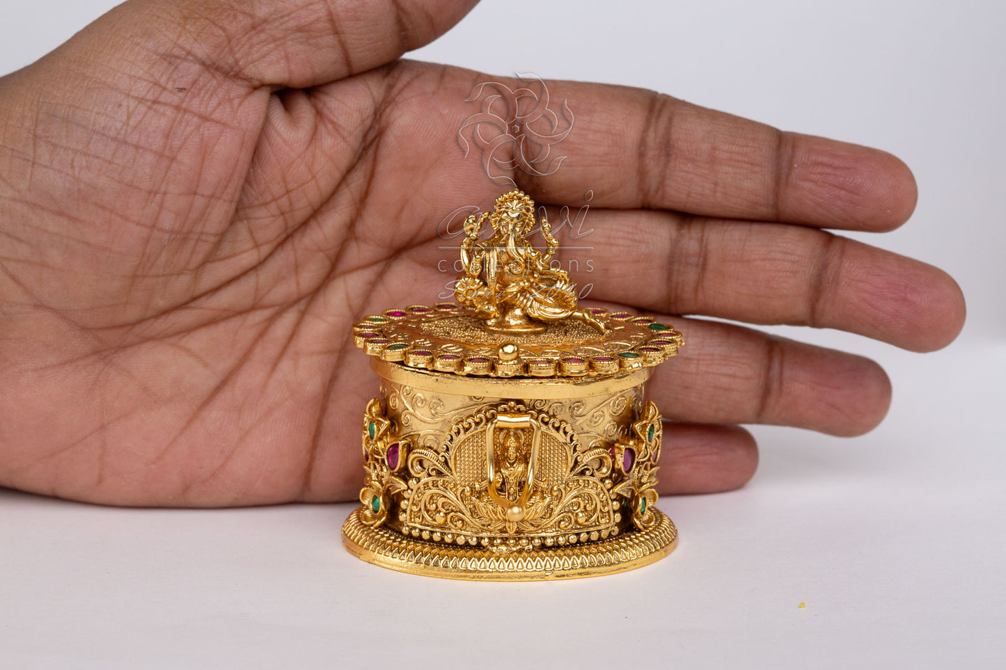 Ganeshji Oval Kumkum Box