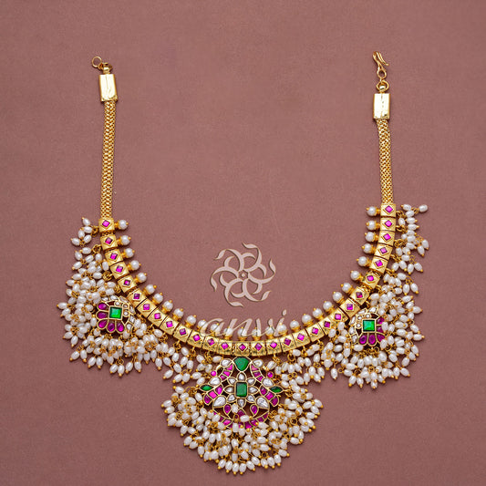 Twin Peacock Guttapusala Short Neckpiece