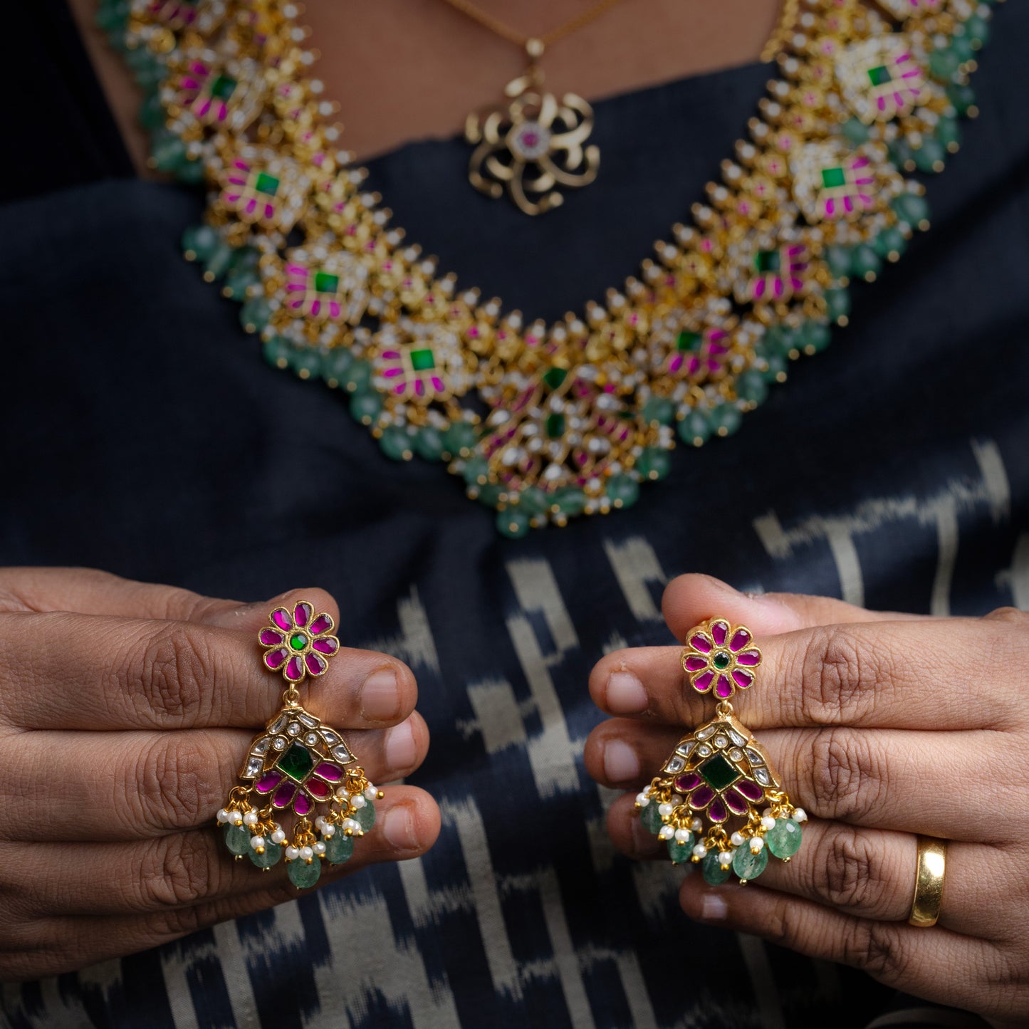 Strawberry Beads Guttapusala Necklace