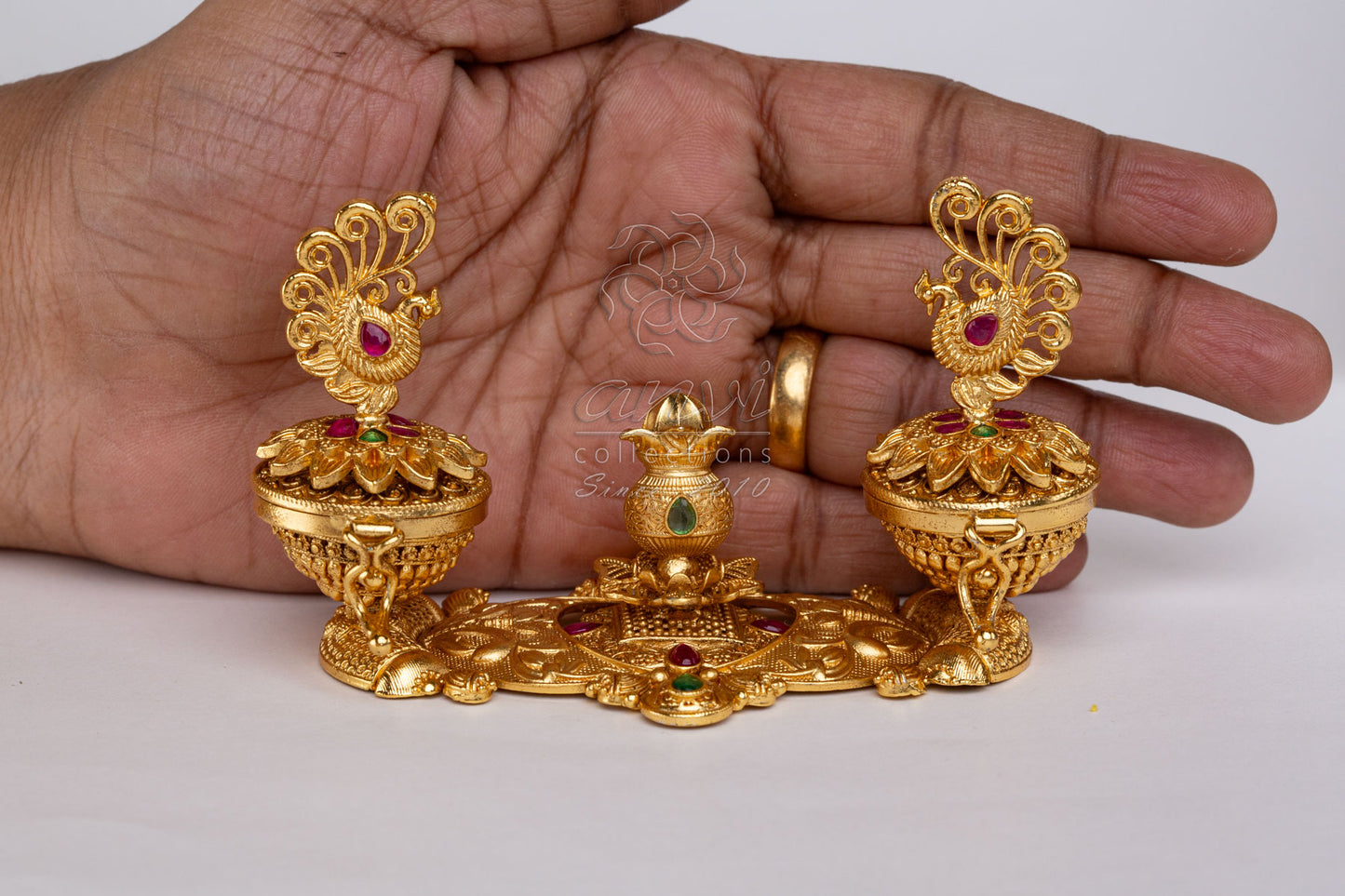 Kalasham Double Kumkum Box