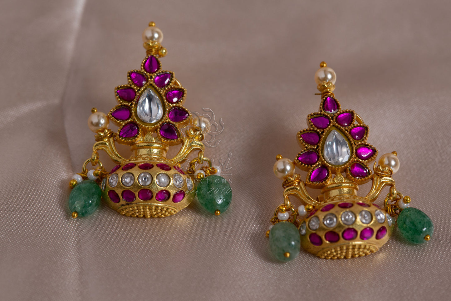 Small Kalasham Style Kundan earrings
