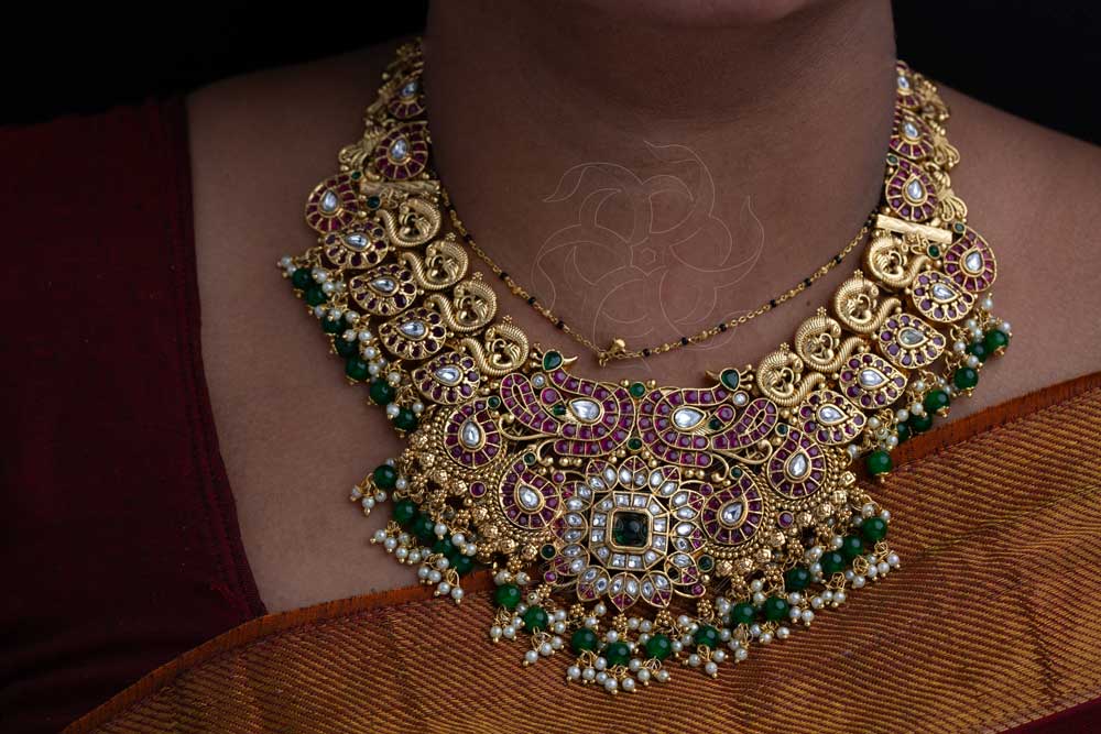 Kempu Mango Fusion Bridal Set
