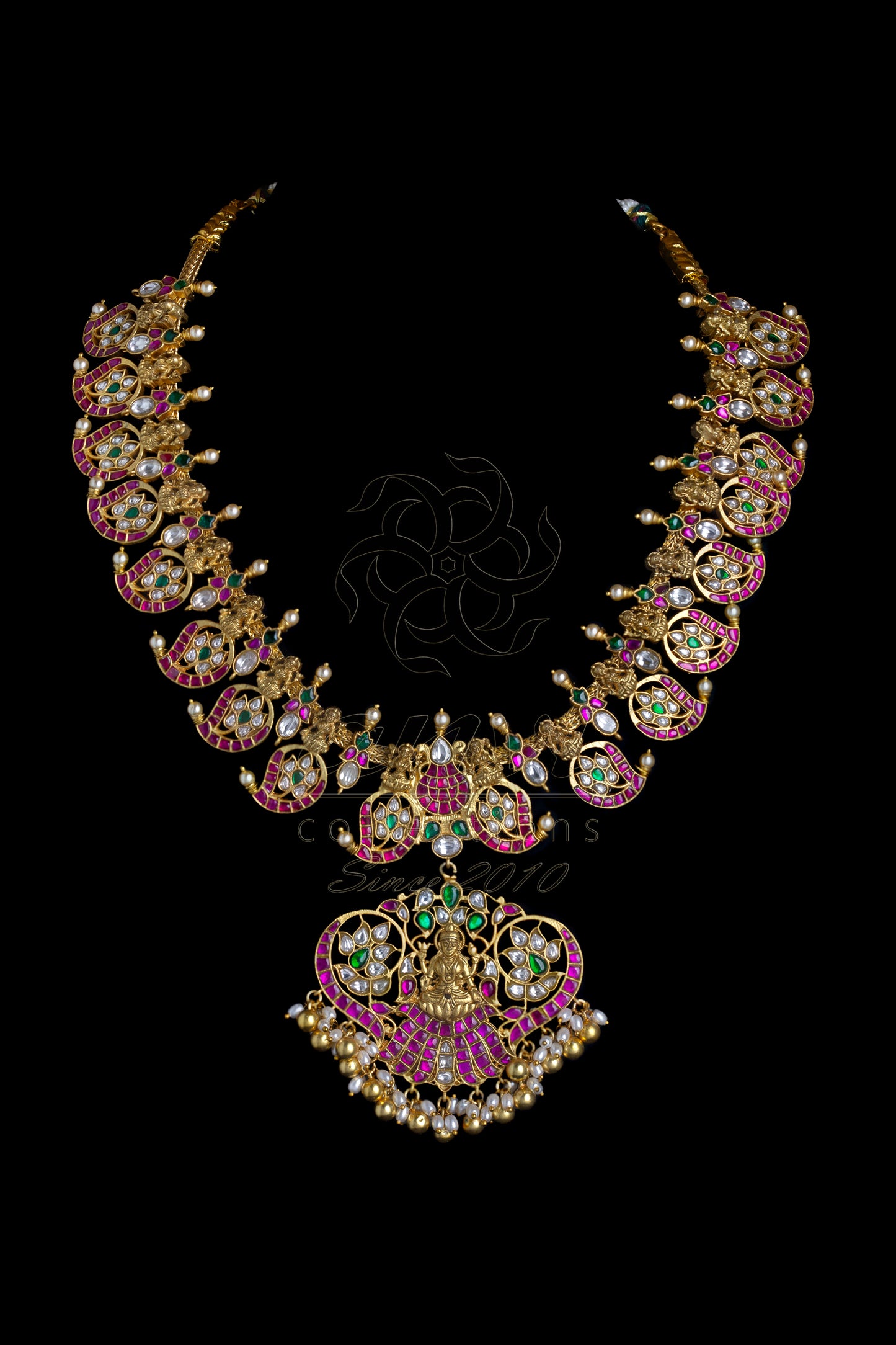 Nakshi Mango Haaram in jadau kundan