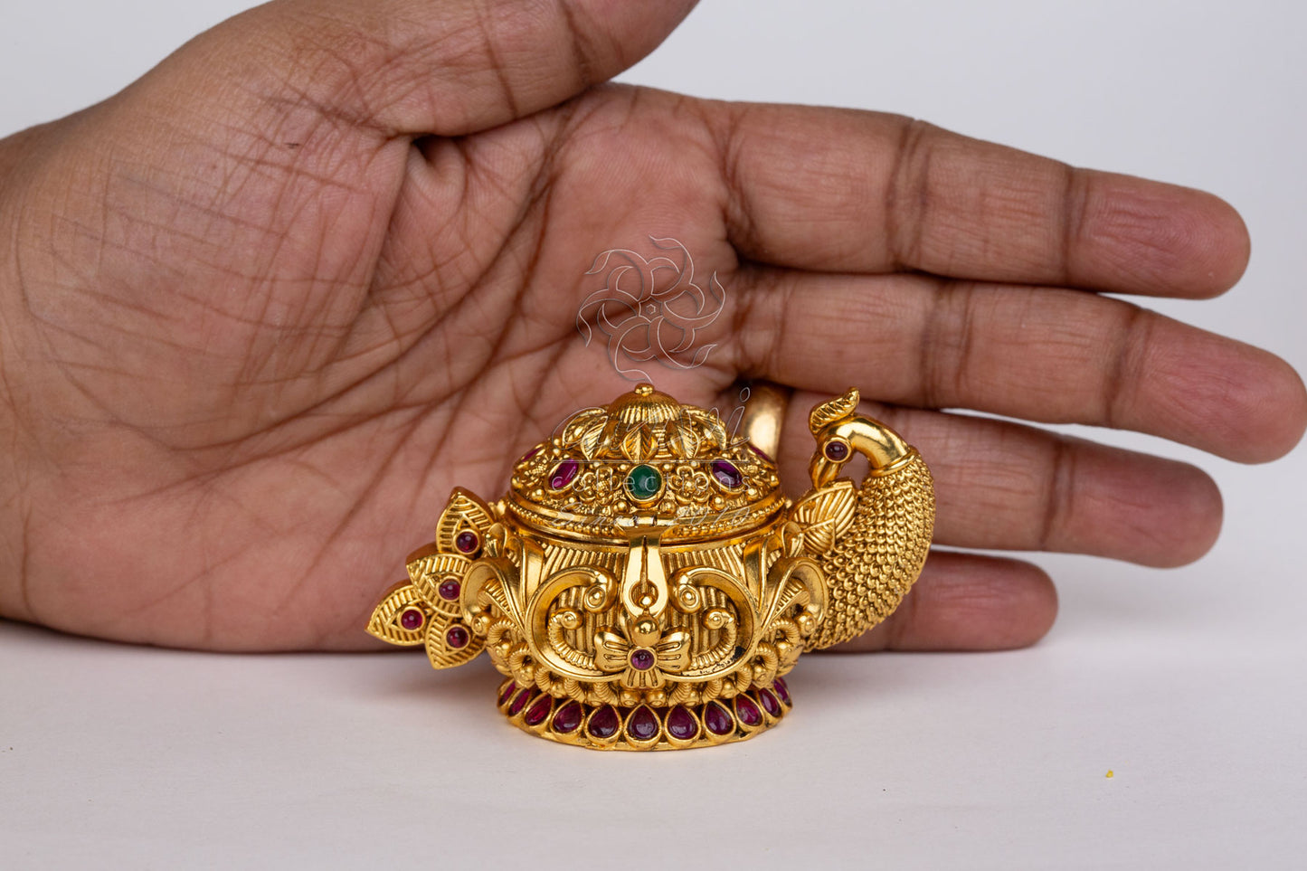 Peacock Short Kumkum Box