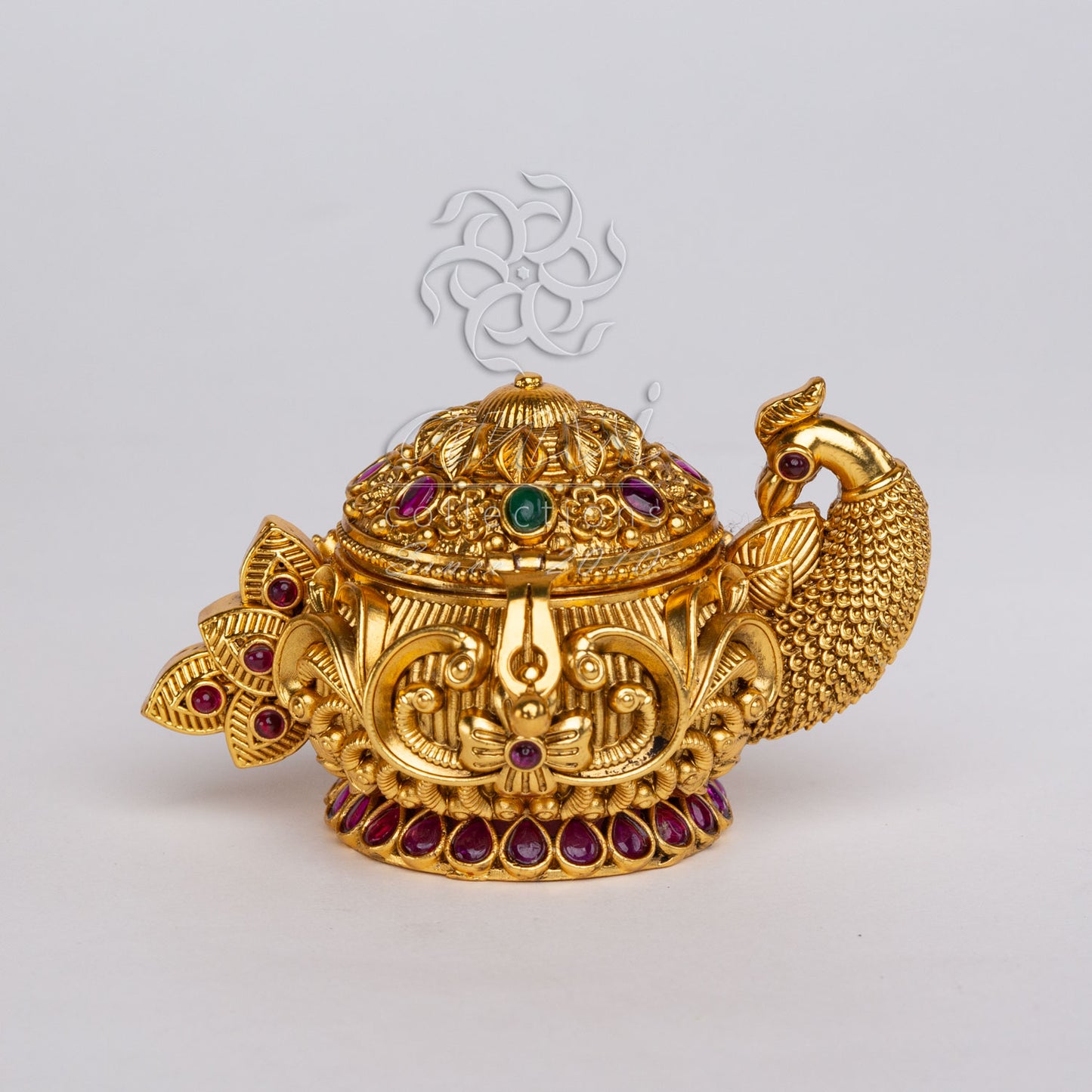 Peacock Short Kumkum Box