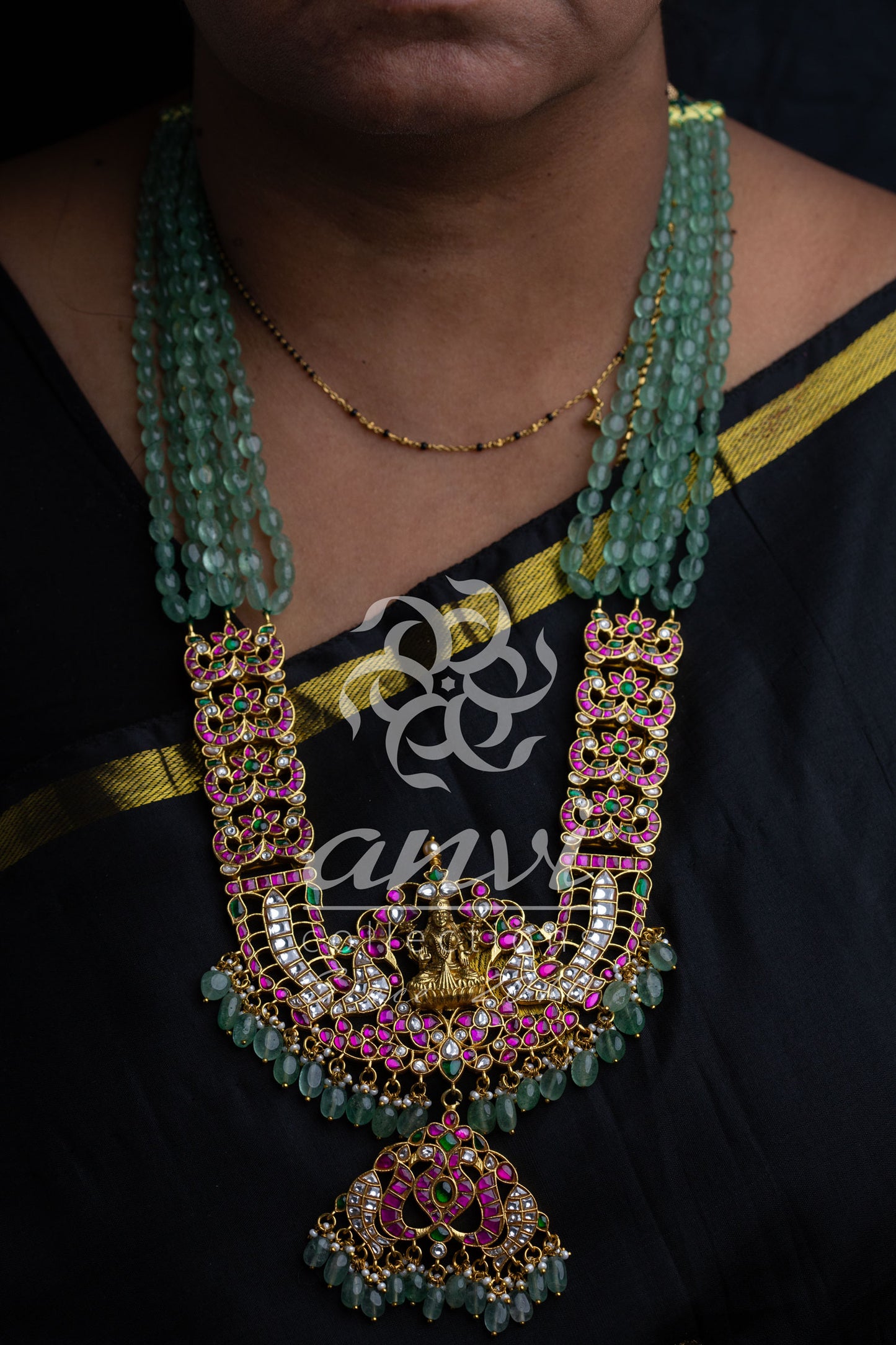 Lakshmi Nakshi Rani Haar with Strawberry Beads