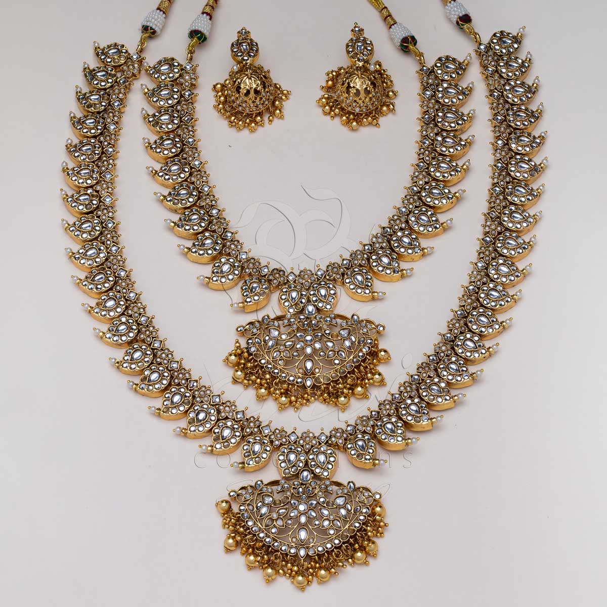 Mango Bridal Set in White Kempu