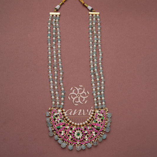 U-Shape Large Jadau Pendant Rani Haar