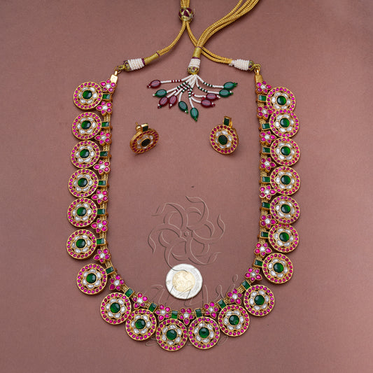 Long Bottu Mala in Jadau Kundan work