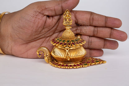 Peacock Long Kumkum Box