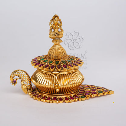 Peacock Long Kumkum Box