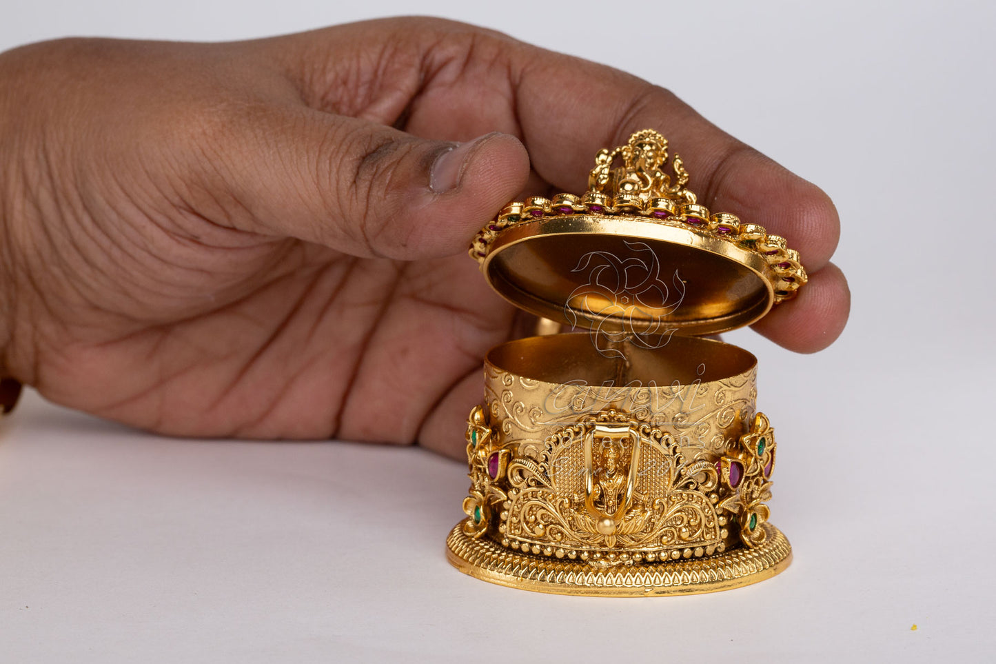 Ganeshji Oval Kumkum Box