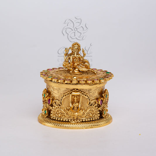 Ganeshji Oval Kumkum Box