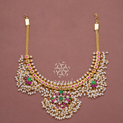 Twin Peacock Guttapusala Short Neckpiece