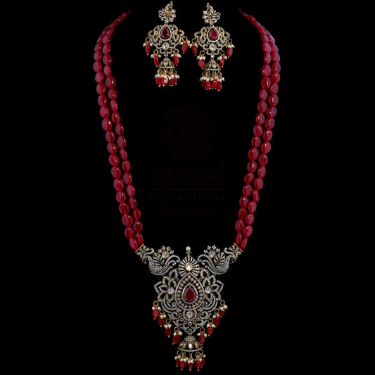 Ruby Victorian Necklace Set