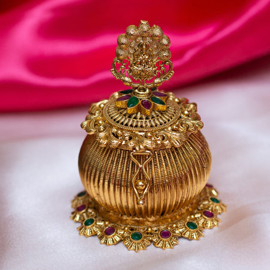 Round Lakshmi Kumkum Box