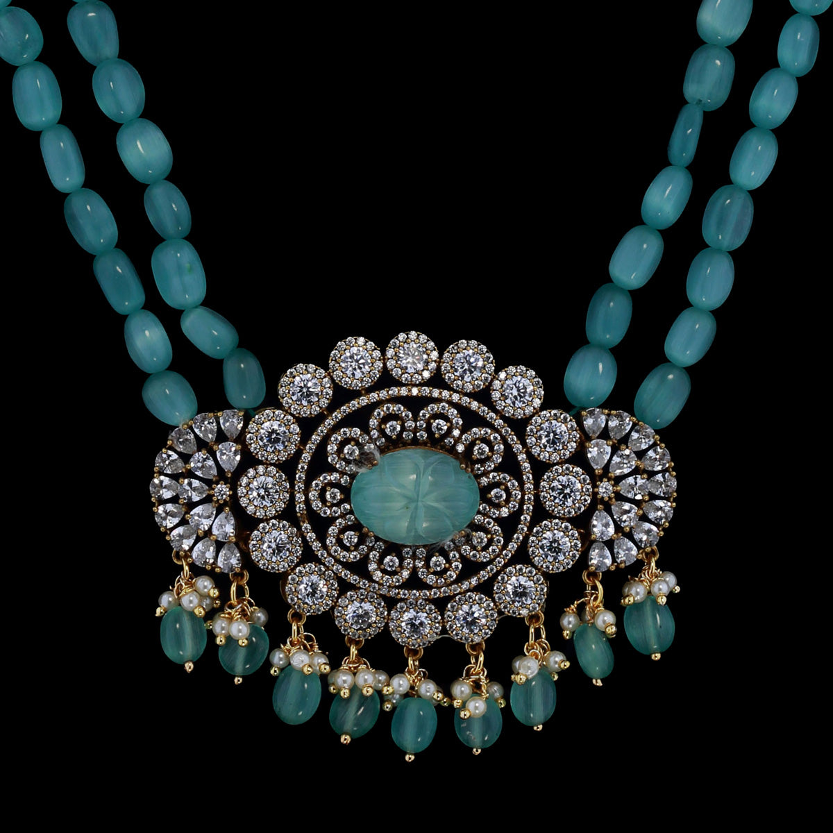 Blue Victorian Necklace Set