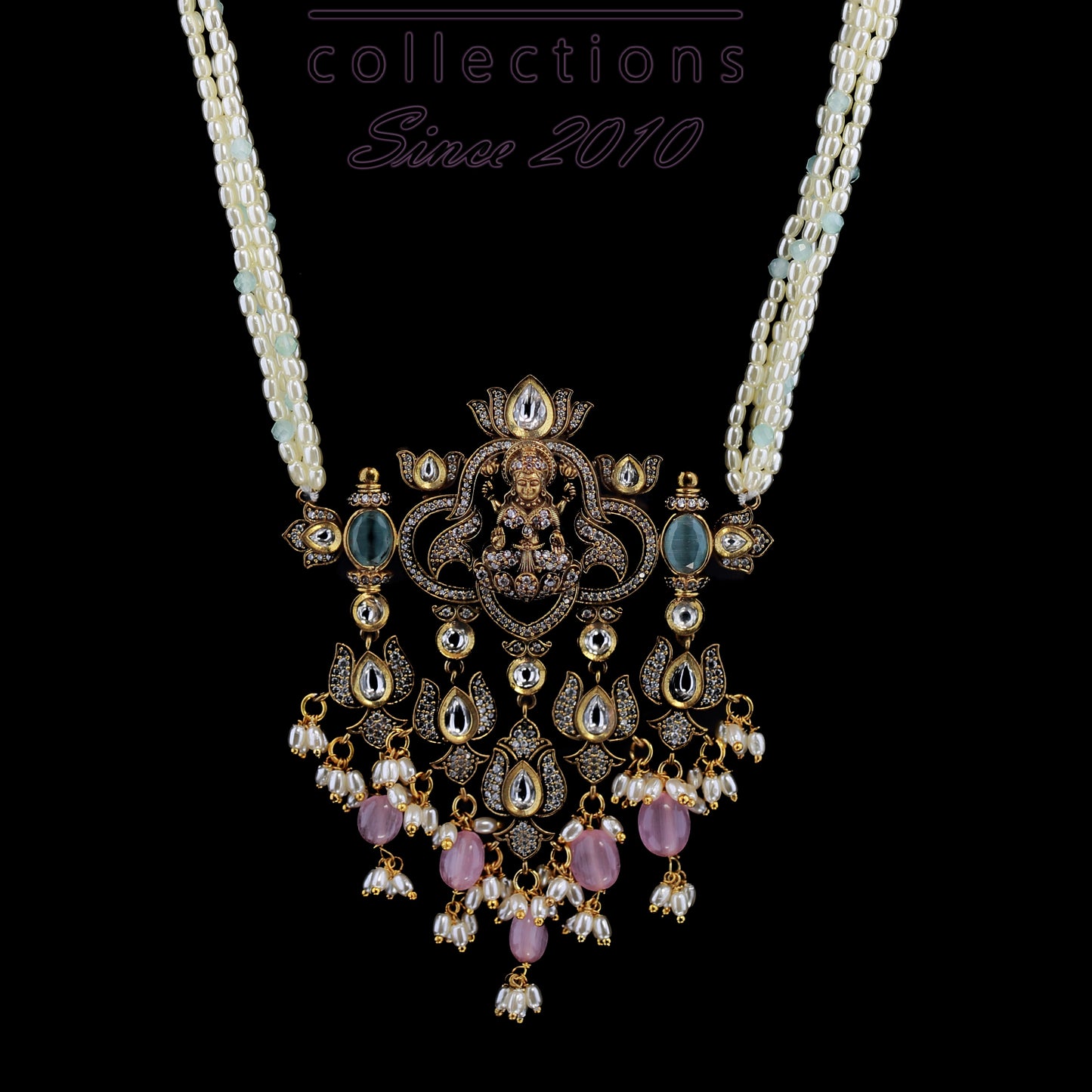 Lakshmi Pearls Victorian Necklace Set