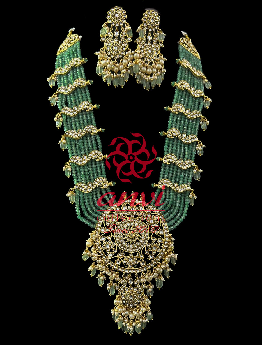 Kempu Rani Haar with White Stones