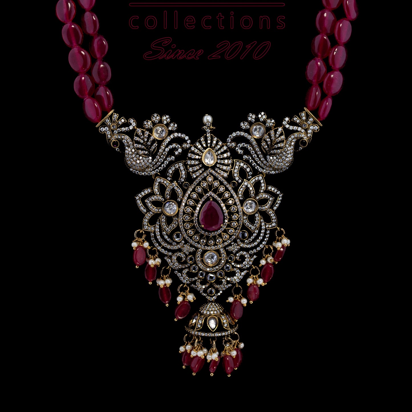 Ruby Victorian Necklace Set