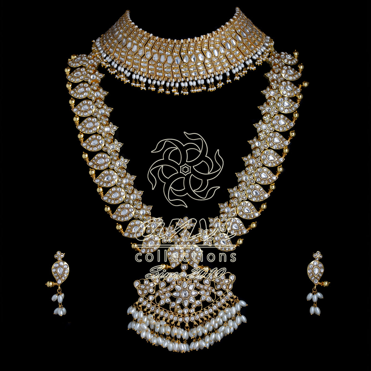 White Stones Bridal Combo Set - 3